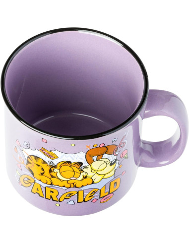 Taza Camper Cerámica Silver Buffalo Garfield y Odie 591ml