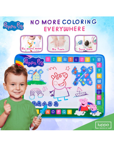Alfombra de Dibujo de Agua LUPPA 50x70cm Peppa Pig Rosa