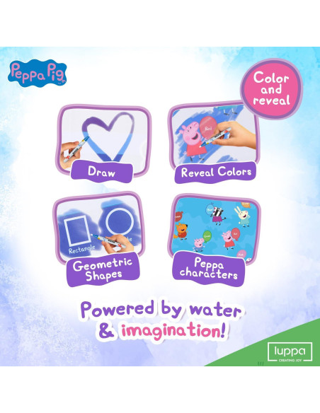 Alfombra de Dibujo de Agua LUPPA 50x70cm Peppa Pig Rosa