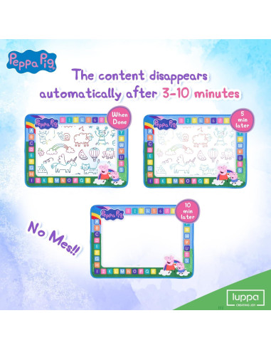 Alfombra de Dibujo de Agua LUPPA 50x70cm Peppa Pig Rosa