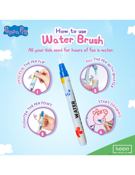 Alfombra de Dibujo de Agua LUPPA 50x70cm Peppa Pig Rosa