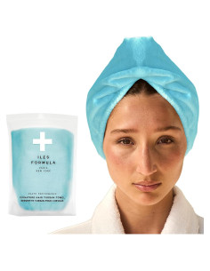 Toalla Turbante Iles Formula Azul - Microfibra Secado Rápido