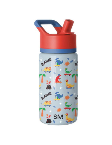 Botella de Agua Aislada Simple Modern 414ml Dino Rad