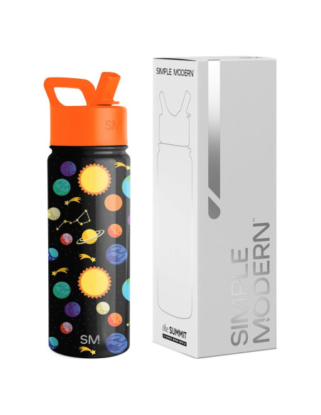 Botella de Agua Simple Modern Kids 532ml Aislada Sistema Solar