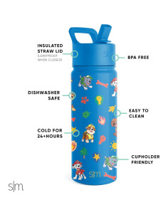 Botella de Agua Aislada Simple Modern 532ml Paw Patrol 2