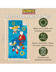 Toalla de Playa Franco Sonic 147x71 cm Ecológica 2