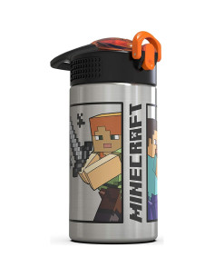 Botella de Agua Inoxidable Zak Minecraft 457 ml con Asa 2