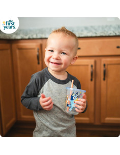 Tazas de paja Bluey Take & Toss - 24 unidades a prueba de derrames 2