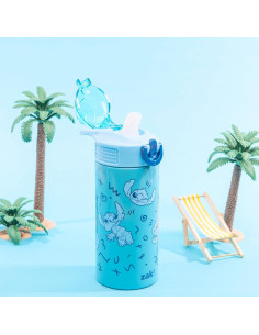 Botella de Agua Infantil Zak Designs 414 ml con Popote Stitch 2