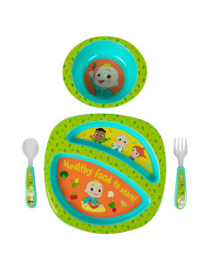 Set de Vajilla CoComelon 4 Piezas - Platos y Utensilios