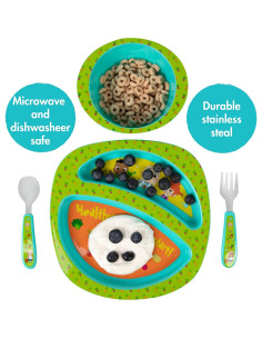 Set de Vajilla CoComelon 4 Piezas - Platos y Utensilios 2