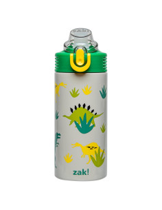 Botella de Agua Infantil Zak Designs 414ml con Pajilla Dino