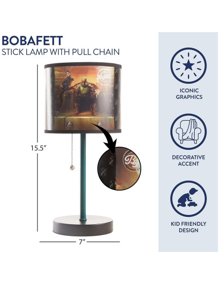 Lámpara de Mesa Star Wars Boba Fett Idea Nuova 38 cm