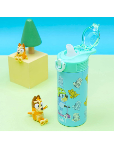 Botella de Agua Infantil Zak Designs Bluey 414ml Acero Inoxidable
