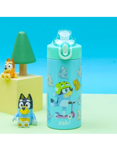 Botella de Agua Infantil Zak Designs Bluey 414ml Acero Inoxidable