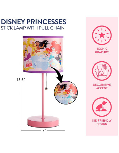 Lámpara de Mesa Stick Princesa Idea Nuova 39.37 cm
