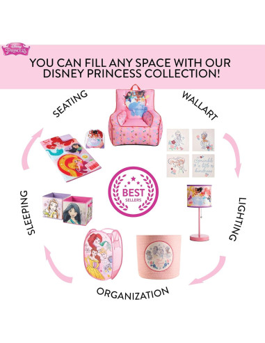 Lámpara de Mesa Stick Princesa Idea Nuova 39.37 cm