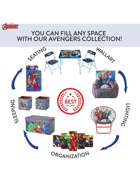 Lámpara de mesa Avengers Idea Nuova 39.37 cm temática Lámpara de mesa Avengers Idea Nuova 39.37 cm temática