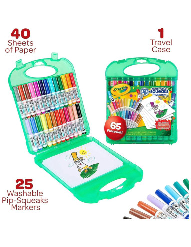 Conjunto de Marcadores Lavables Crayola Pip-Squeaks 65 Piezas