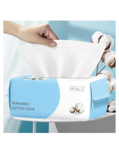 Toallas Faciales Desechables MISHCHI 100% Algodón Biodegradable