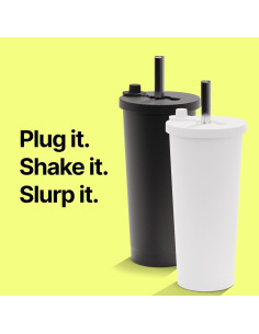 Taza de Boba Dodoko 25oz Acero Inoxidable Aislada Negra 2