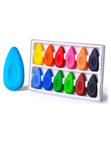 Crayones Lavables Cuatro Caramelos 12 Colores No Tóxicos