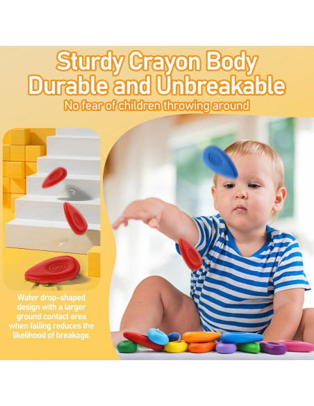 Crayones Lavables Cuatro Caramelos 12 Colores No Tóxicos