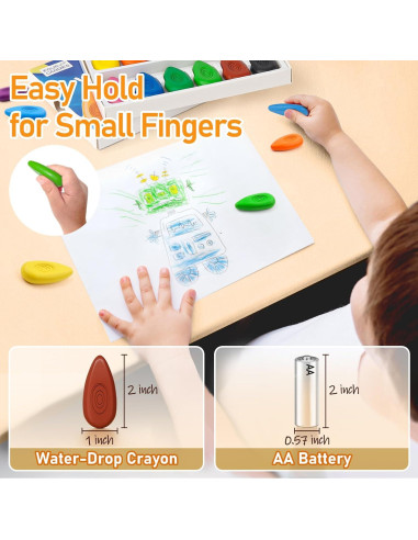 Crayones Lavables Cuatro Caramelos 12 Colores No Tóxicos