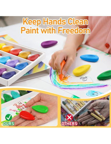 Crayones Lavables Cuatro Caramelos 12 Colores No Tóxicos