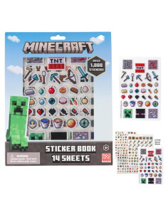 Stickers de Minecraft para Niños - Set 14 Hojas + 1200 Stickers