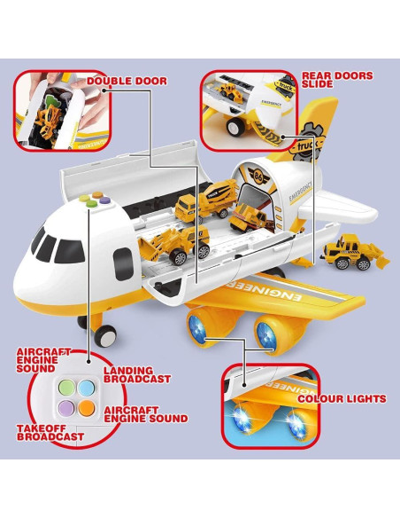 Juego de Construcción Dwi Dowellin con Camiones y Alfombrilla