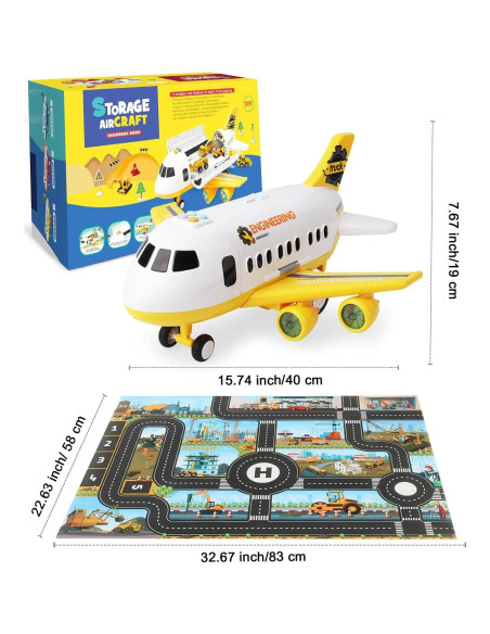 Juego de Construcción Dwi Dowellin con Camiones y Alfombrilla