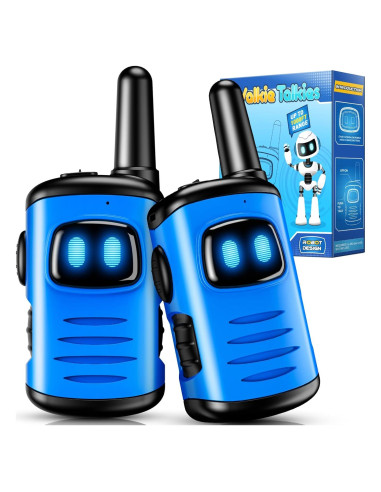 Walkie Talkies para Niños comedyfun 2 Paquete Azul 3-8 Años