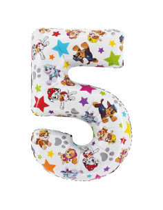 Globo de Aluminio Toyland Paw Patrol Número 5 66 cm