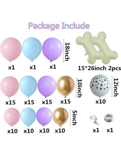 Kit Arco de Globos EASUTE Rosa y Púrpura para Fiestas 2