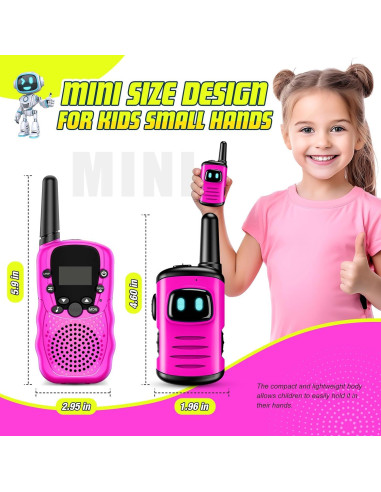 Walkie Talkies Rosa Comedyfun 2 Paquete para Niños