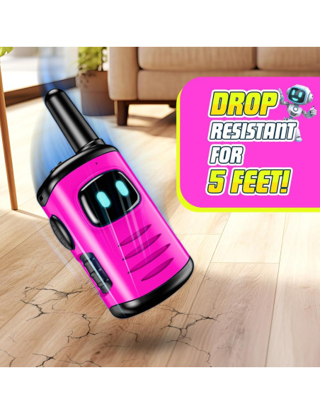Walkie Talkies Rosa Comedyfun 2 Paquete para Niños