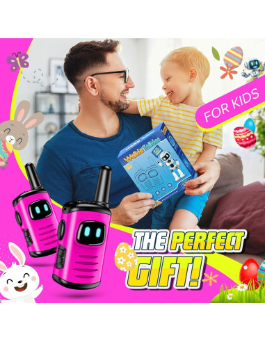 Walkie Talkies Rosa Comedyfun 2 Paquete para Niños
