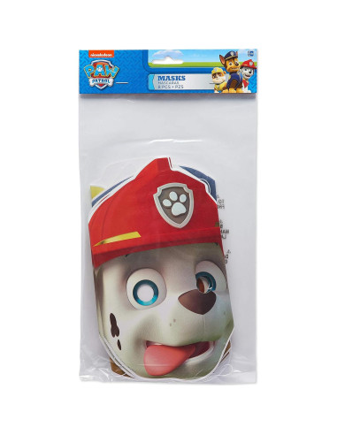 Máscaras de Papel Premium Paw Patrol - Pack de 8 para Fiestas