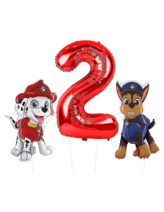 Paquete de globos Paw Patrol Toyland - Chase y Marshall 3 globos