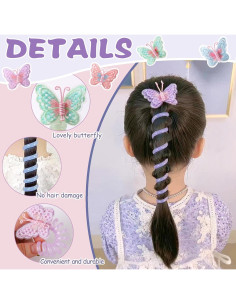 8 Bandas de Pelo de Alambre de Teléfono Mariposa RAINBOW WSK 2