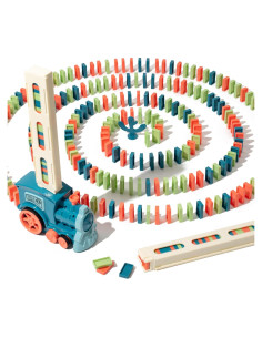 Tren Automático de Dominós WFOGOC 200 Piezas Azul