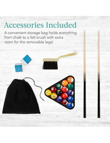 Mesa de Billar 101,6 cm Mejor Opción Productos con Accesorios