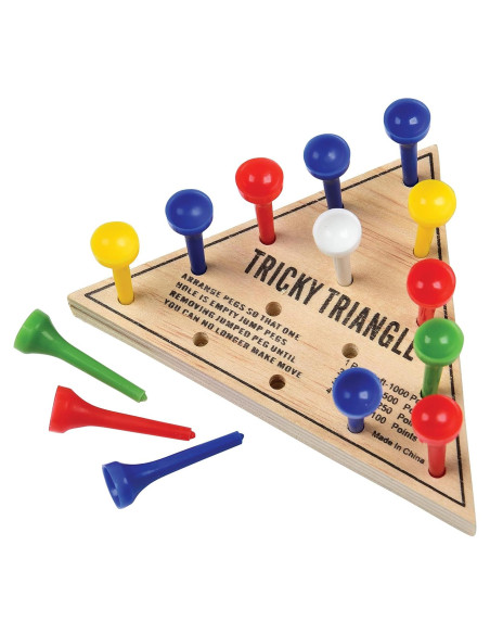 Juego Triángulo Tricky U.S. Toy - Madera con Clavijas