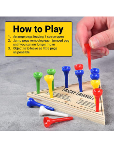Juego Triángulo Tricky U.S. Toy - Madera con Clavijas 2