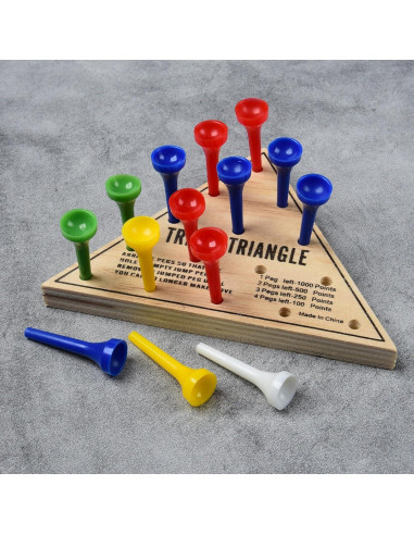 Juego Triángulo Tricky U.S. Toy - Madera con Clavijas