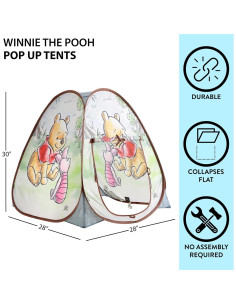 Carpa Plegable Pop-Up Winnie The Pooh 71x71x76 cm para Niños 2