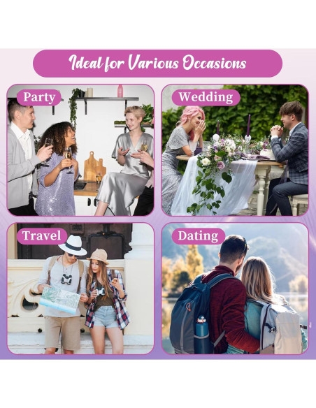 3 Pcs Botellas de Perfume de Vidrio 10ML Ptwola Reutilizables