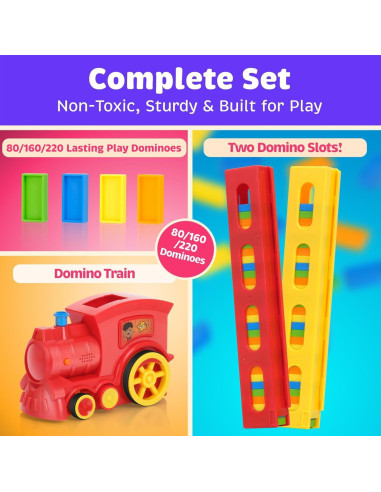 Juego de Dominó Automático Atlasonix 160 Bloques Educativo