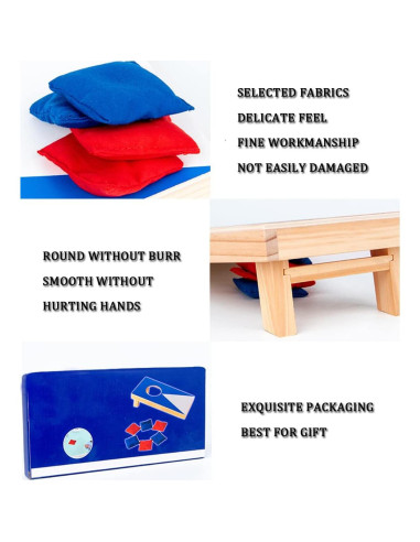 Juego de Cornhole Portátil DBlosp con Tableros de Madera